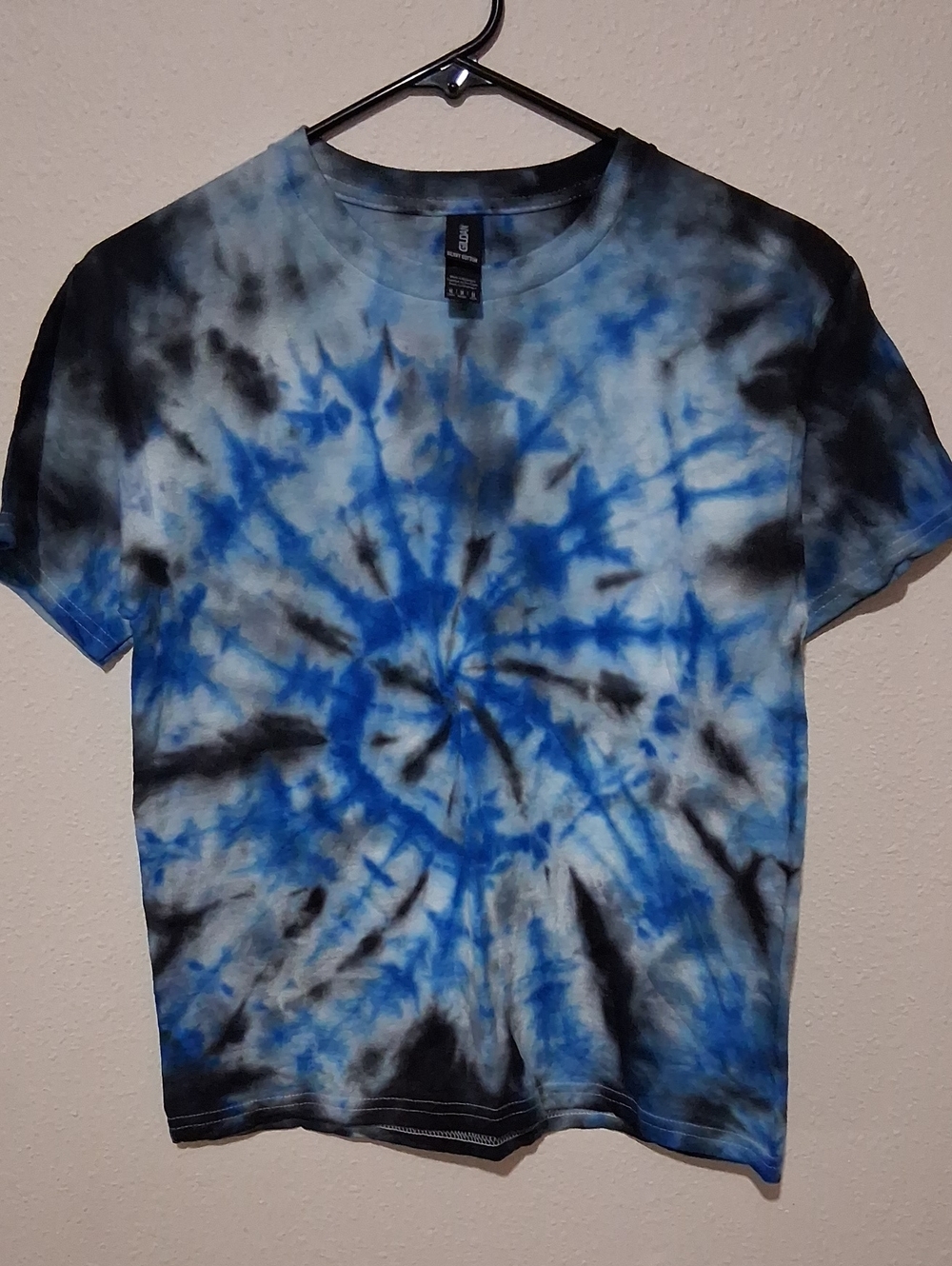 Gildan Blue & Black Tie-Dye Kids Tee